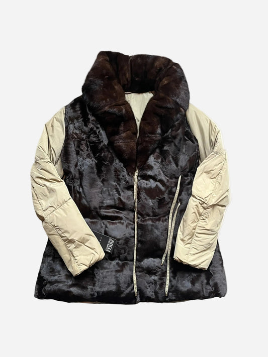 Gianfranco Ferre ponyhair hybrid jacket