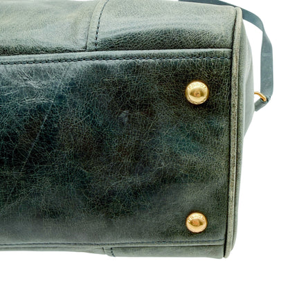 Prada Emerald Green Vitello Leather Bag