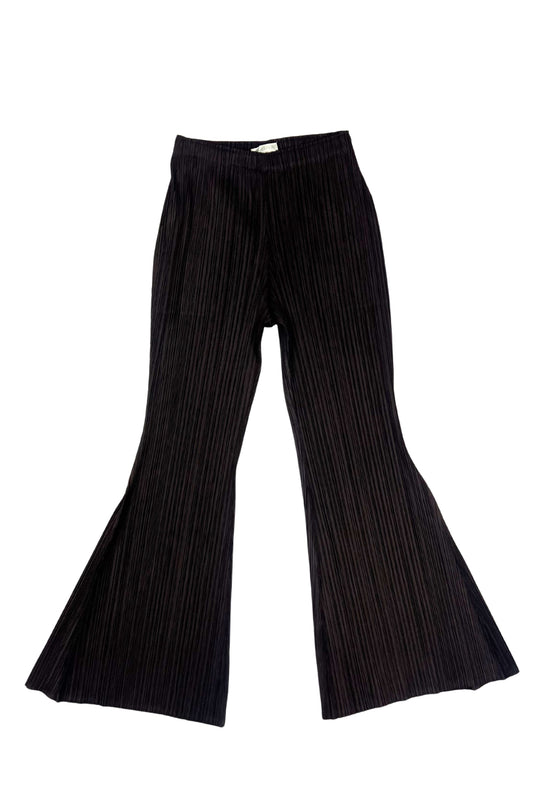 Pleats Please Brown Flared Pants