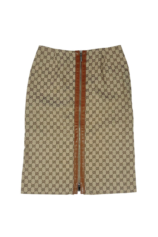 F/W 2000 Monogram Zip Skirt