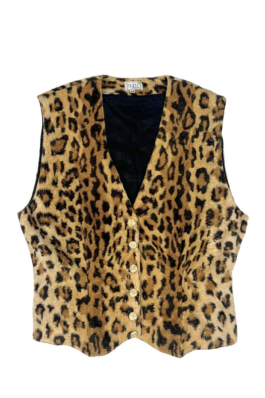Leopard Faux Fur Vest