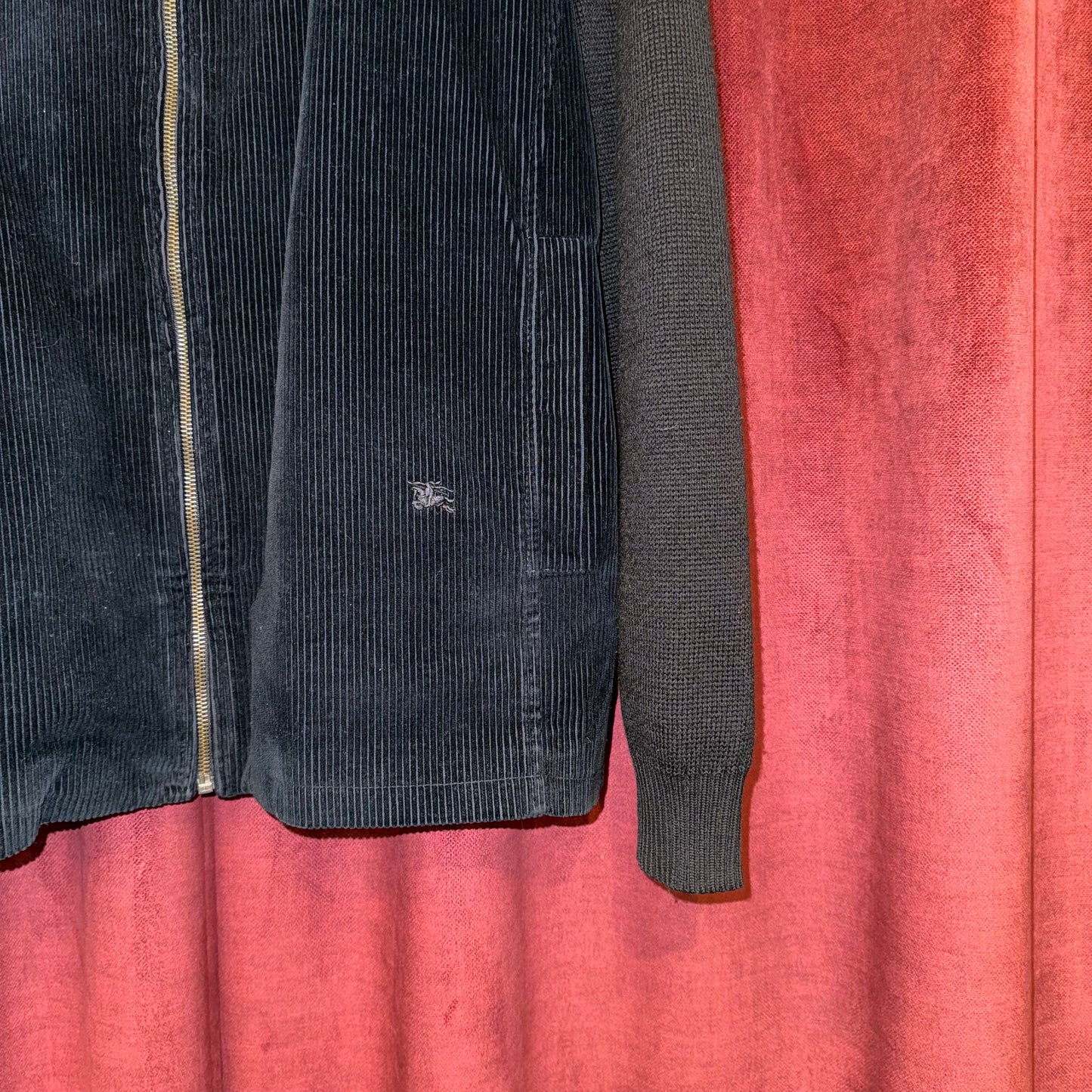 Burberry blue/brown corduroy vest
