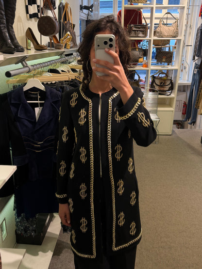 Dollar Sign Black Coat