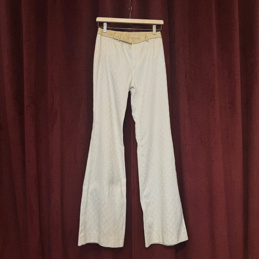 Gucci Tom Ford white monogram pants fw/00