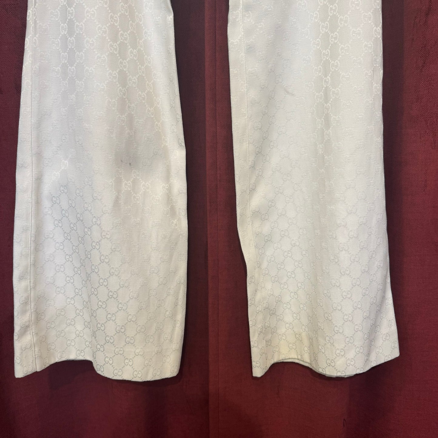 Gucci Tom Ford white monogram pants fw/00