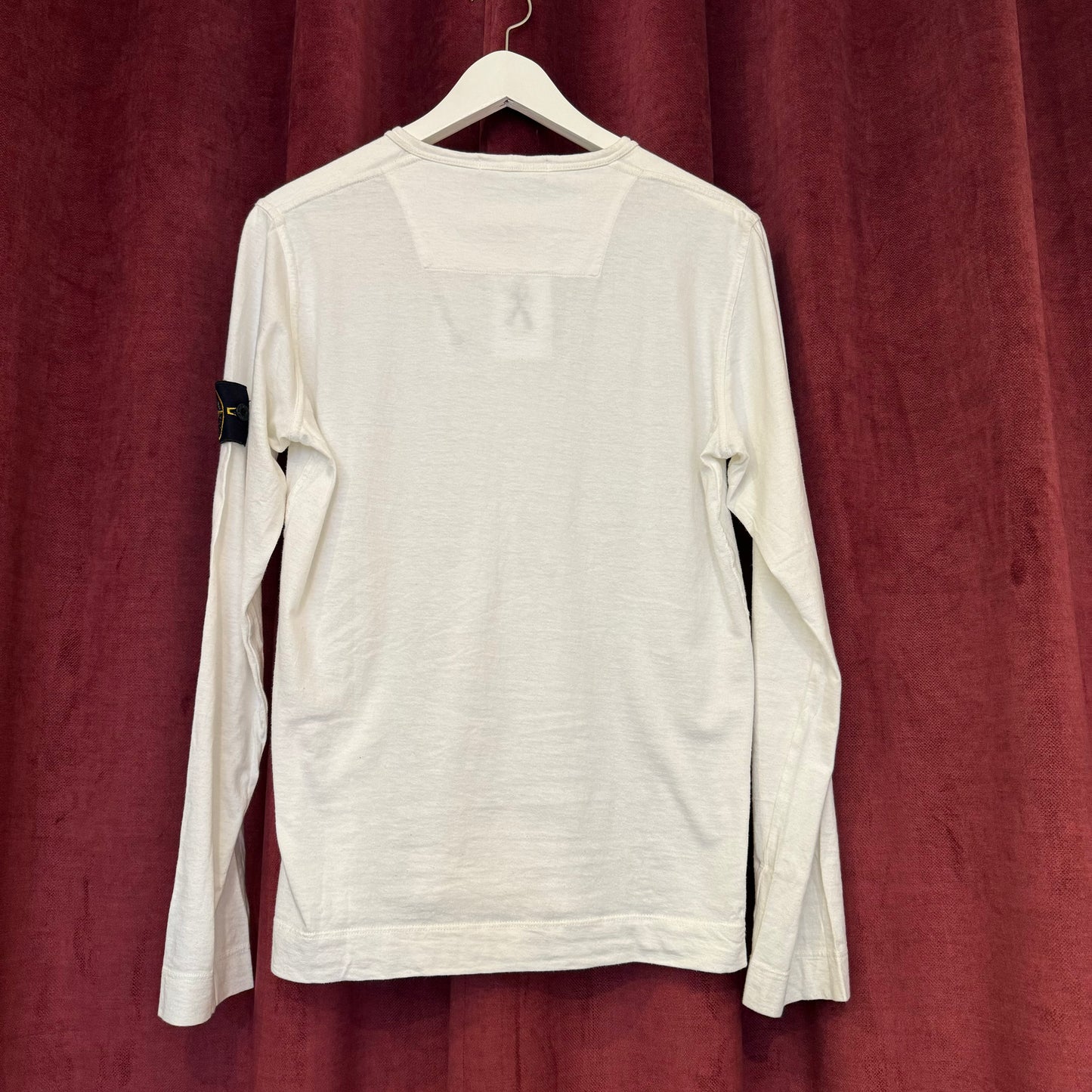 Stone Island white long sleeve t-shirt