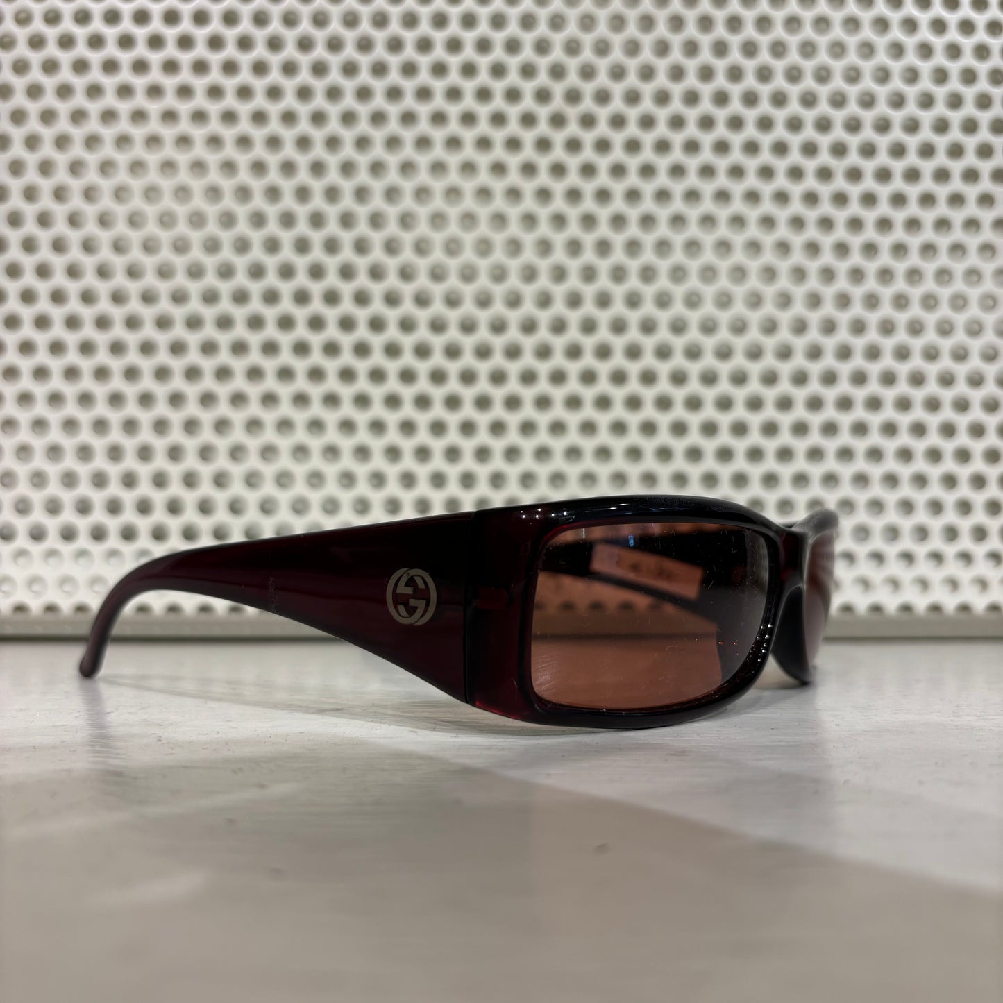 Gucci sunglasses dark red
