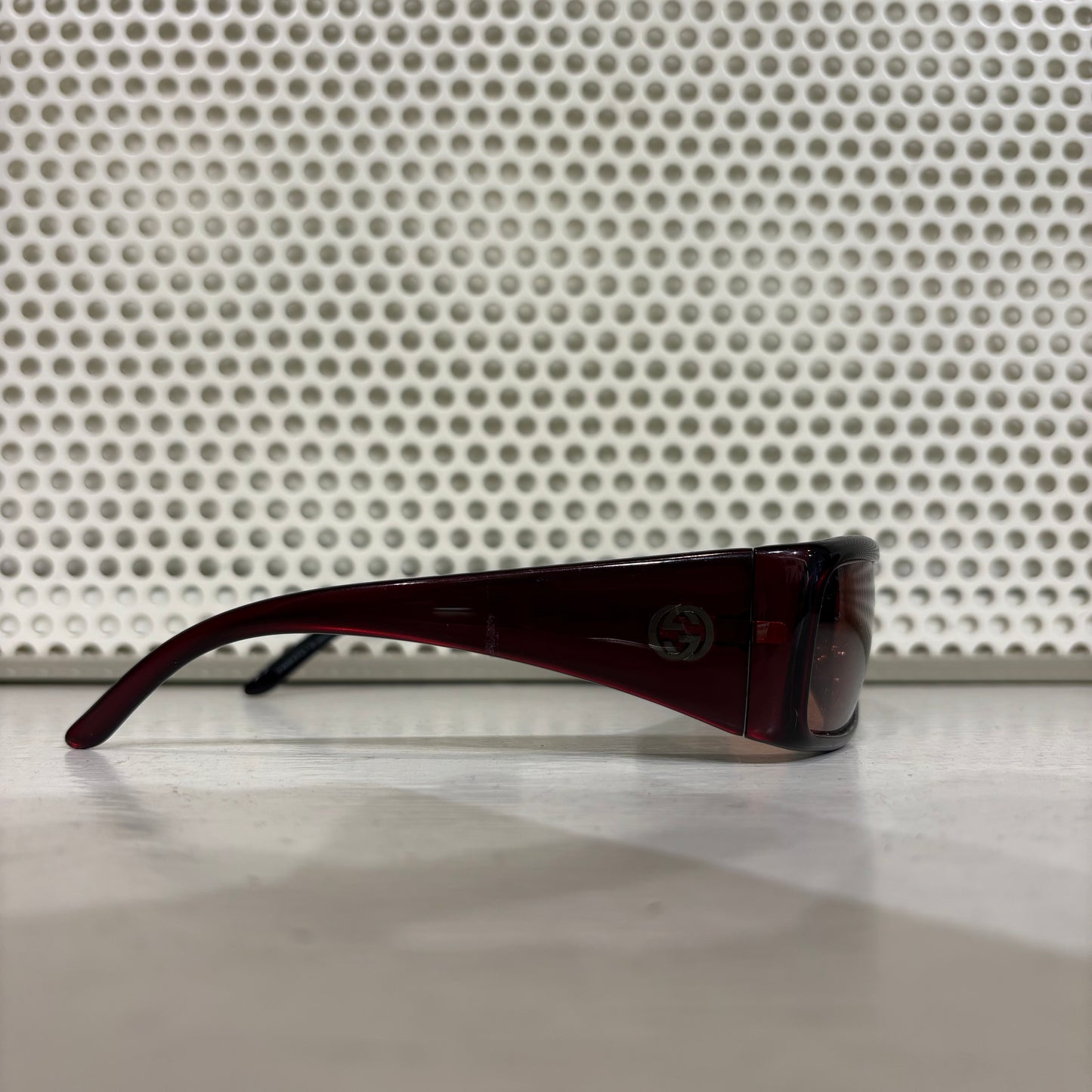 Gucci sunglasses dark red