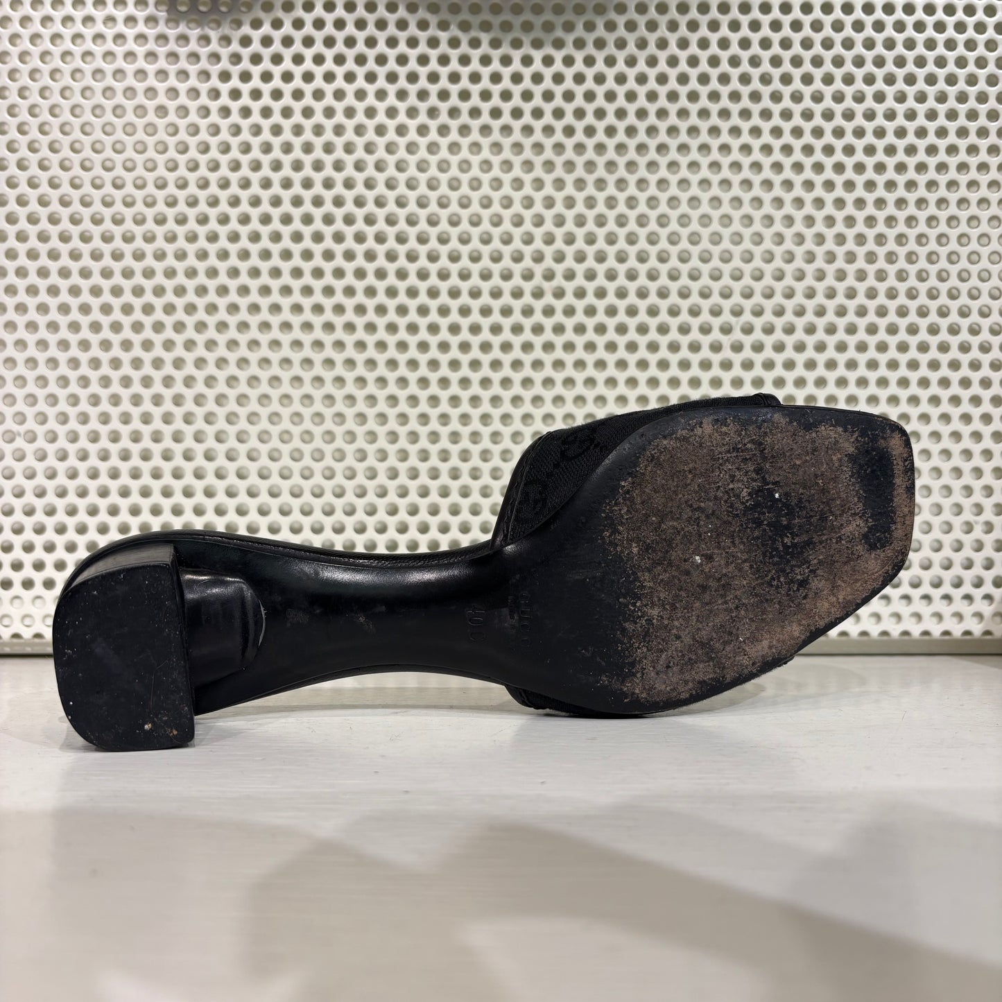 Gucci monogram mules