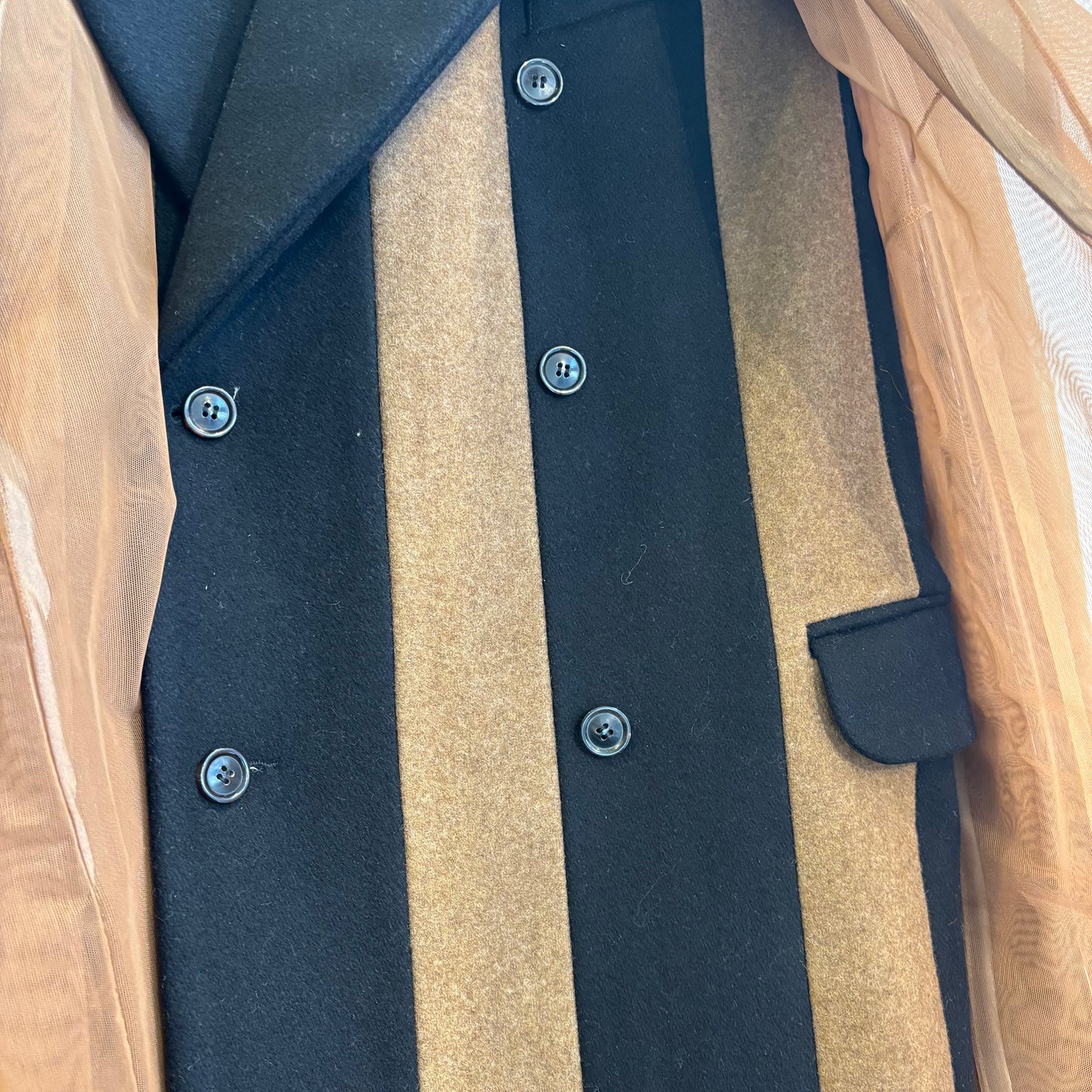 Y/Project mesh layer coat