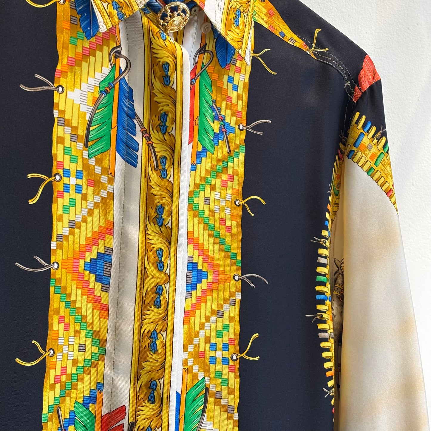 Gianni Versace native American silk shirt