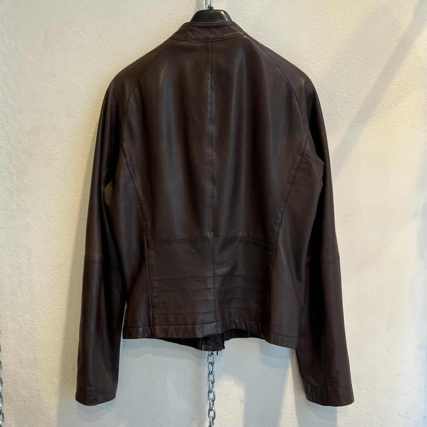 Armani brown leather jacket