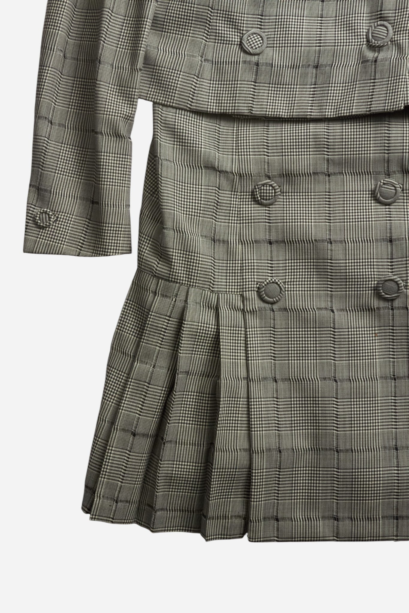 Gianni Versace S/S94 Runway Look 12 Gray Plaid Set (Worn by Naomi Campbell)