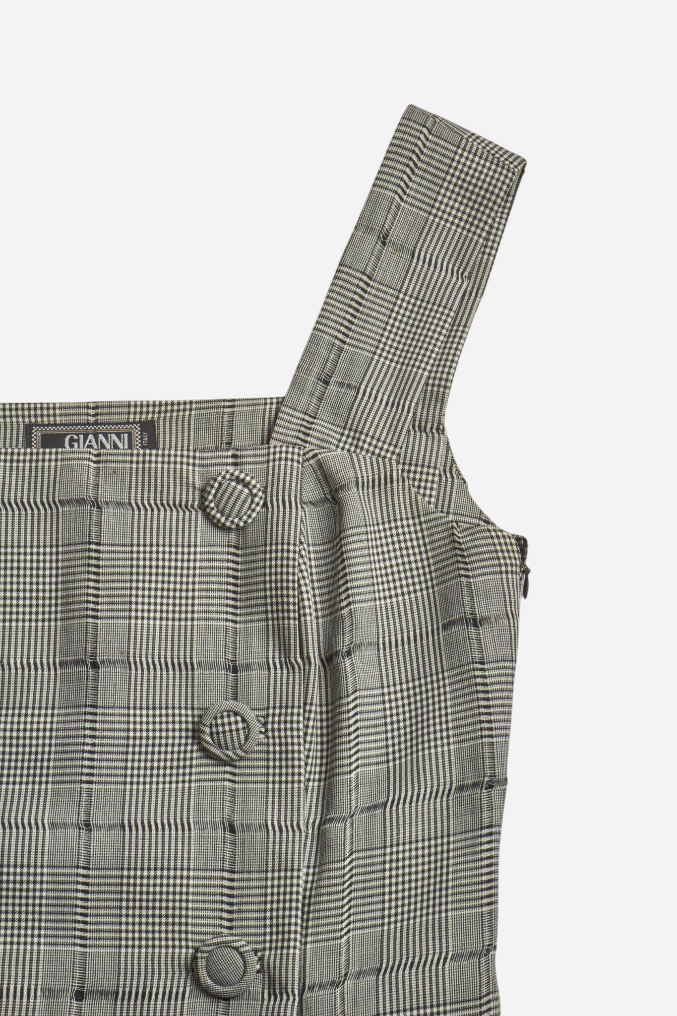 Gianni Versace S/S94 Runway Look 12 Gray Plaid Set (Worn by Naomi Campbell)