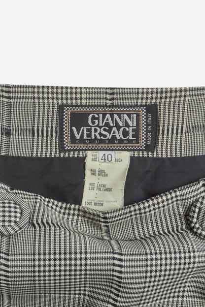 Gianni Versace S/S94 Runway Look 12 Gray Plaid Set (Worn by Naomi Campbell)