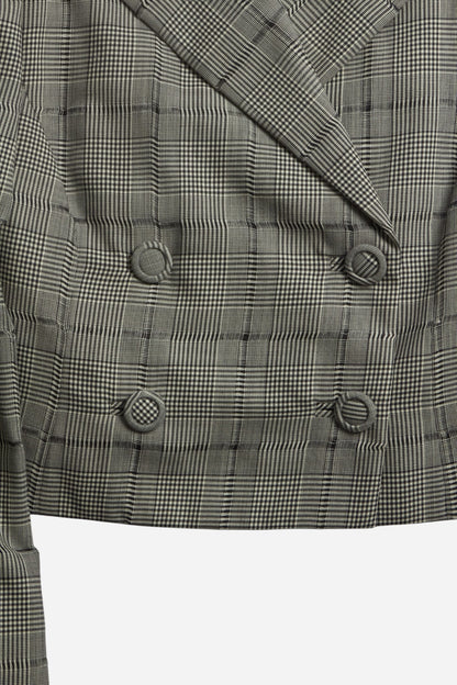 Gianni Versace S/S94 Runway Look 12 Gray Plaid Set (Worn by Naomi Campbell)