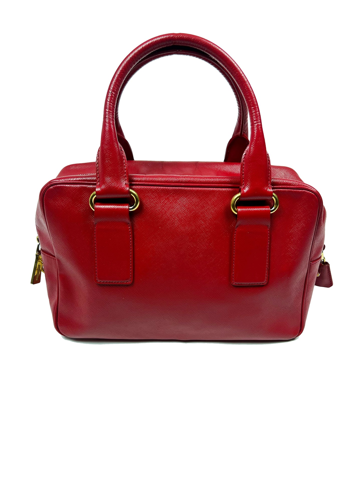Cherry Red Saffiano Leather Bag