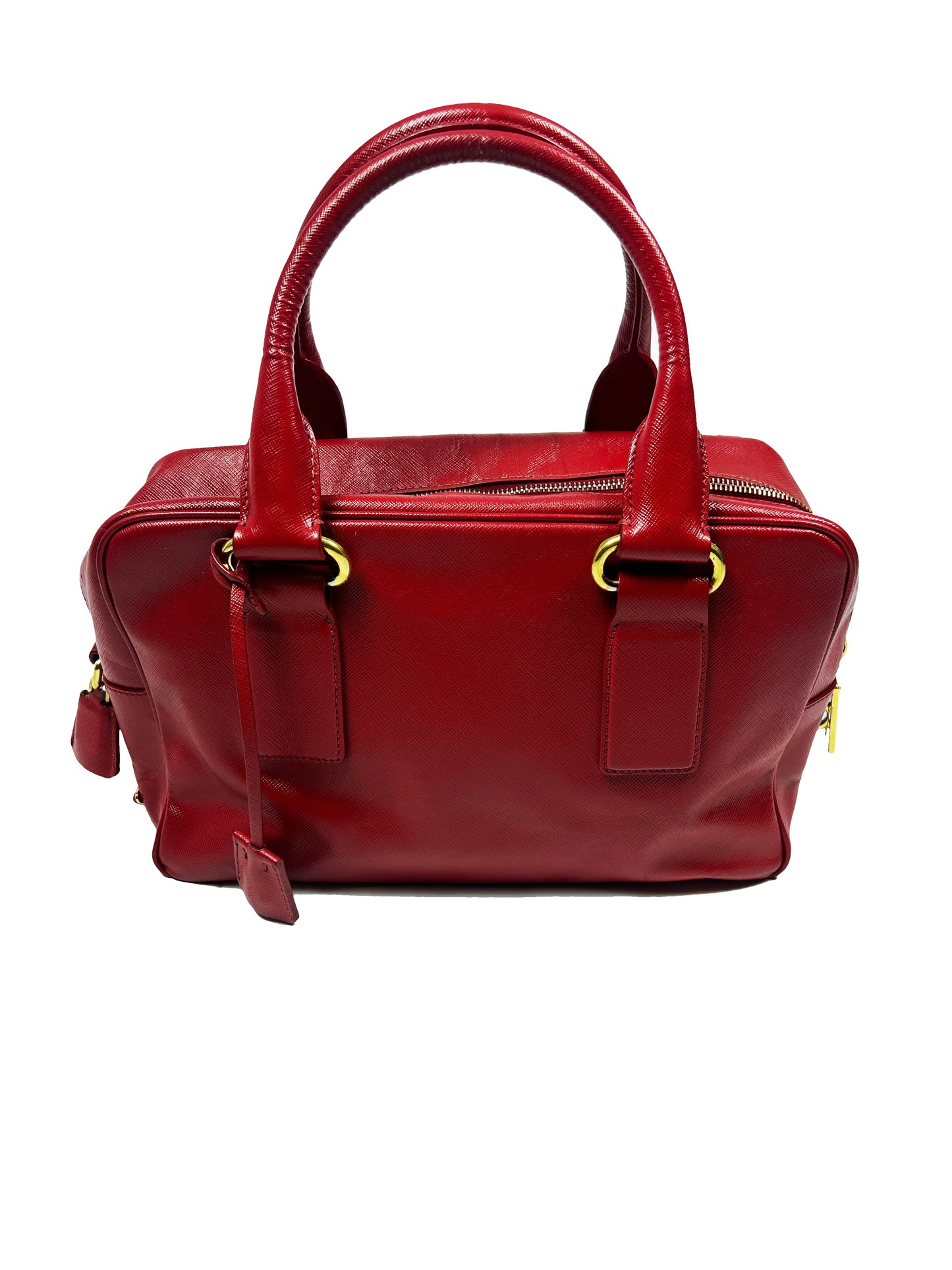 Cherry Red Saffiano Leather Bag