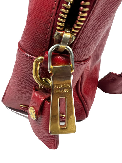 Cherry Red Saffiano Leather Bag