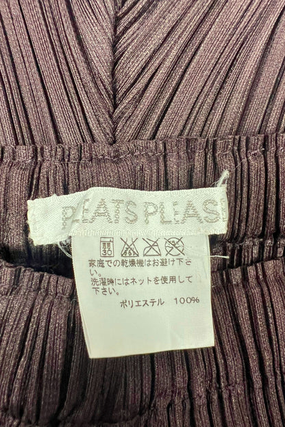 Pleats Please Brown Flared Pants