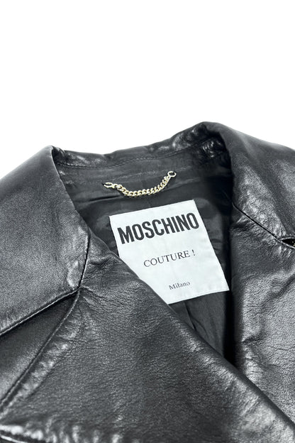 Black Leather Fringe Jacket