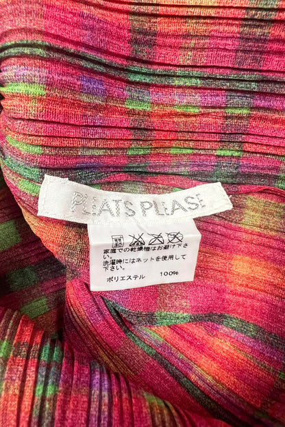 Pleats Please Checkered Top