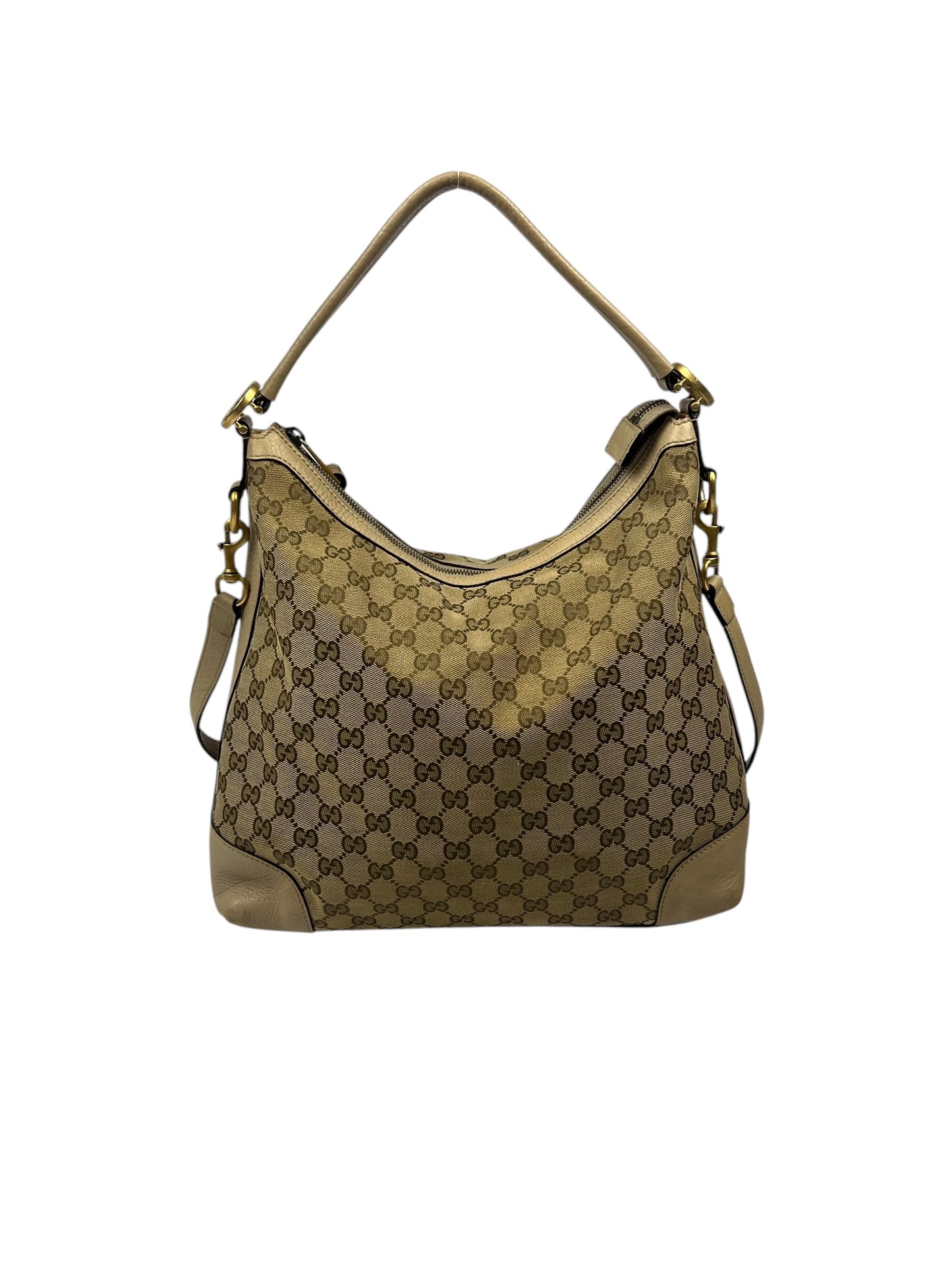 Creme Monogram Shoulder Bag