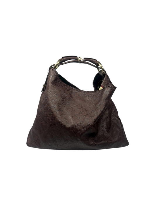 Big Brown Leather Monogram Bag