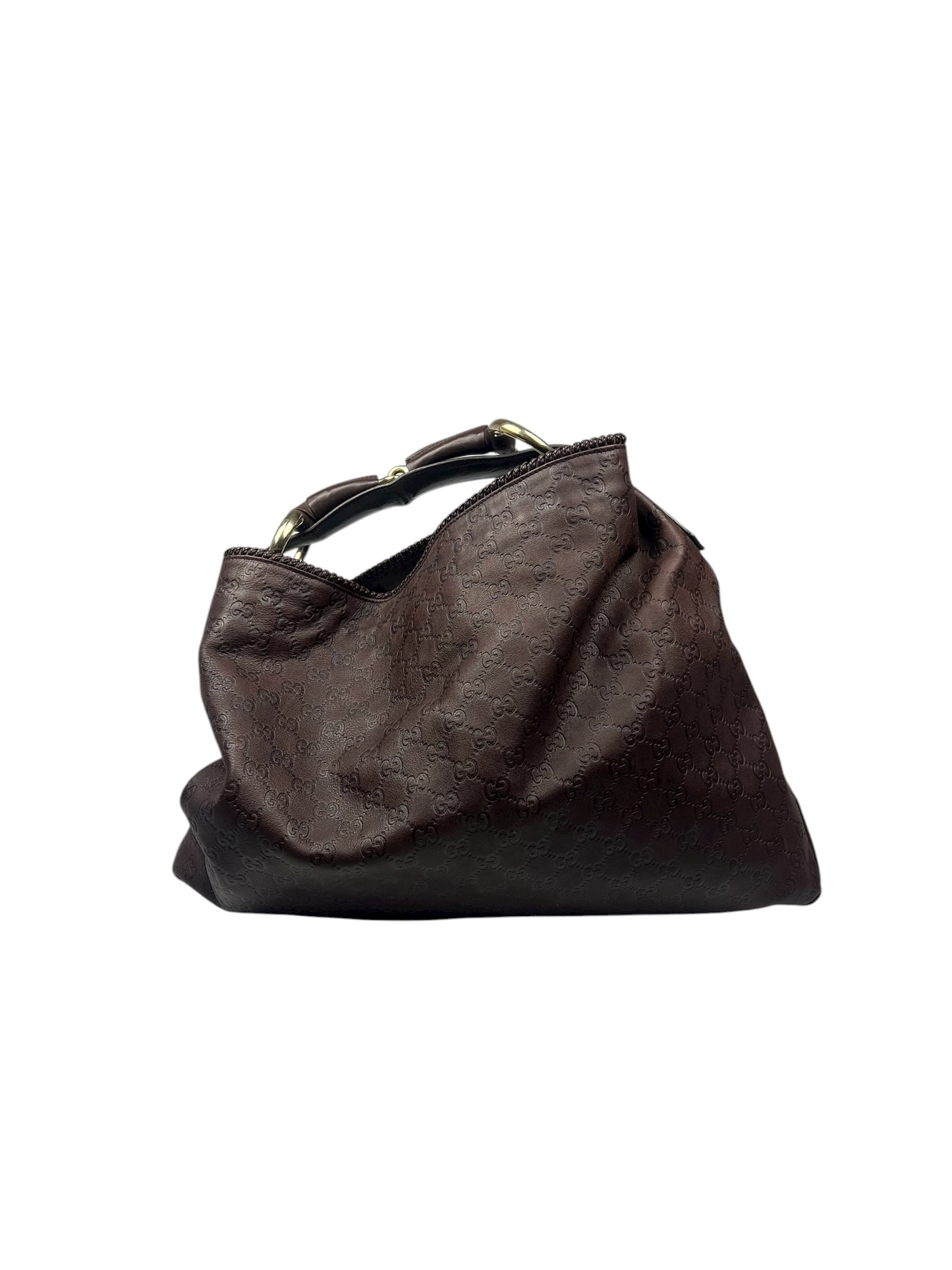 Big Brown Leather Monogram Bag