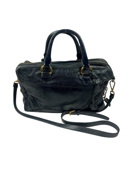 Navy Leather Crossbody Bag