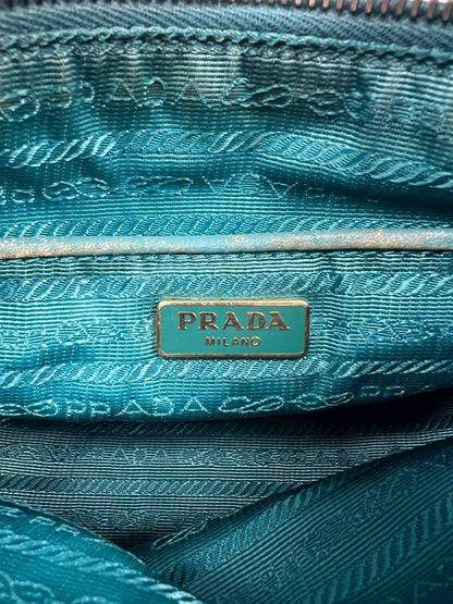 Turquoise Nylon Shoulder Bag
