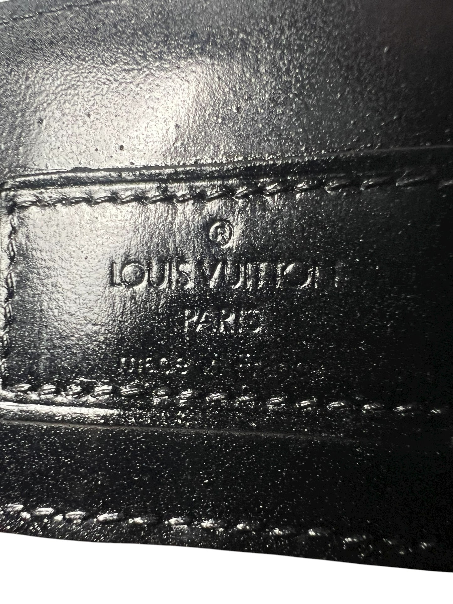 Black Vernis Leather Reed Bag