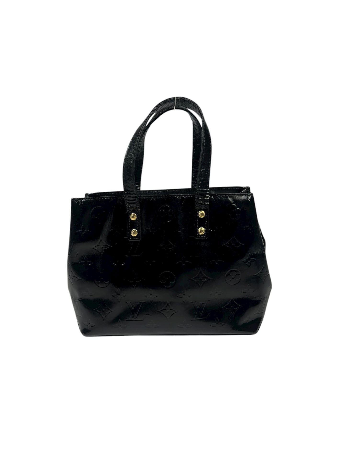 Black Vernis Leather Reed Bag
