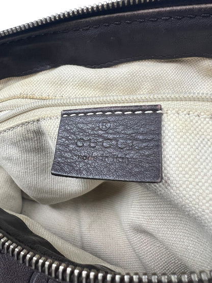 Brown Leather Guccissima Monogram bag