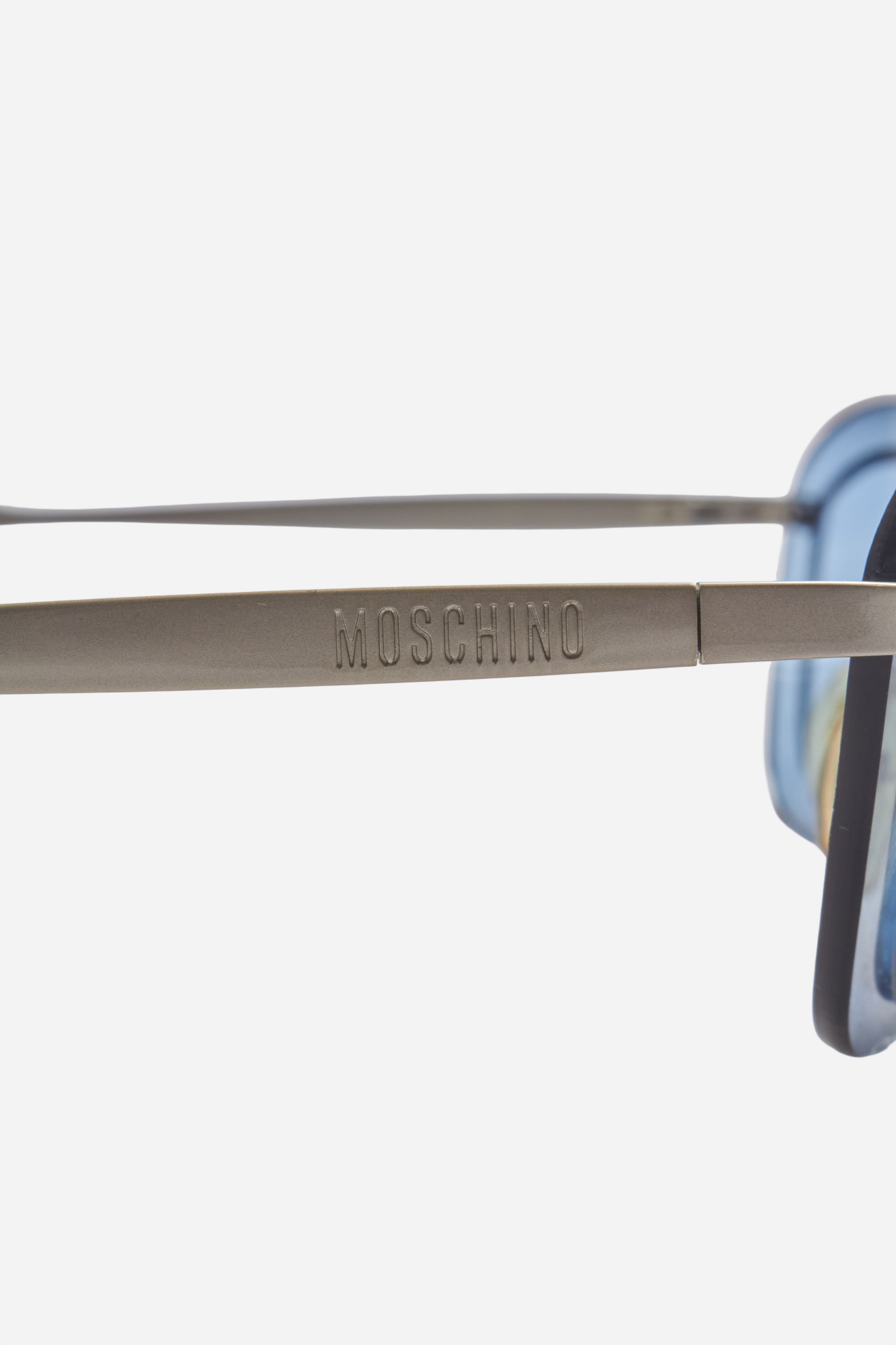 Moschino Silver Blue Tinted Sunglasses