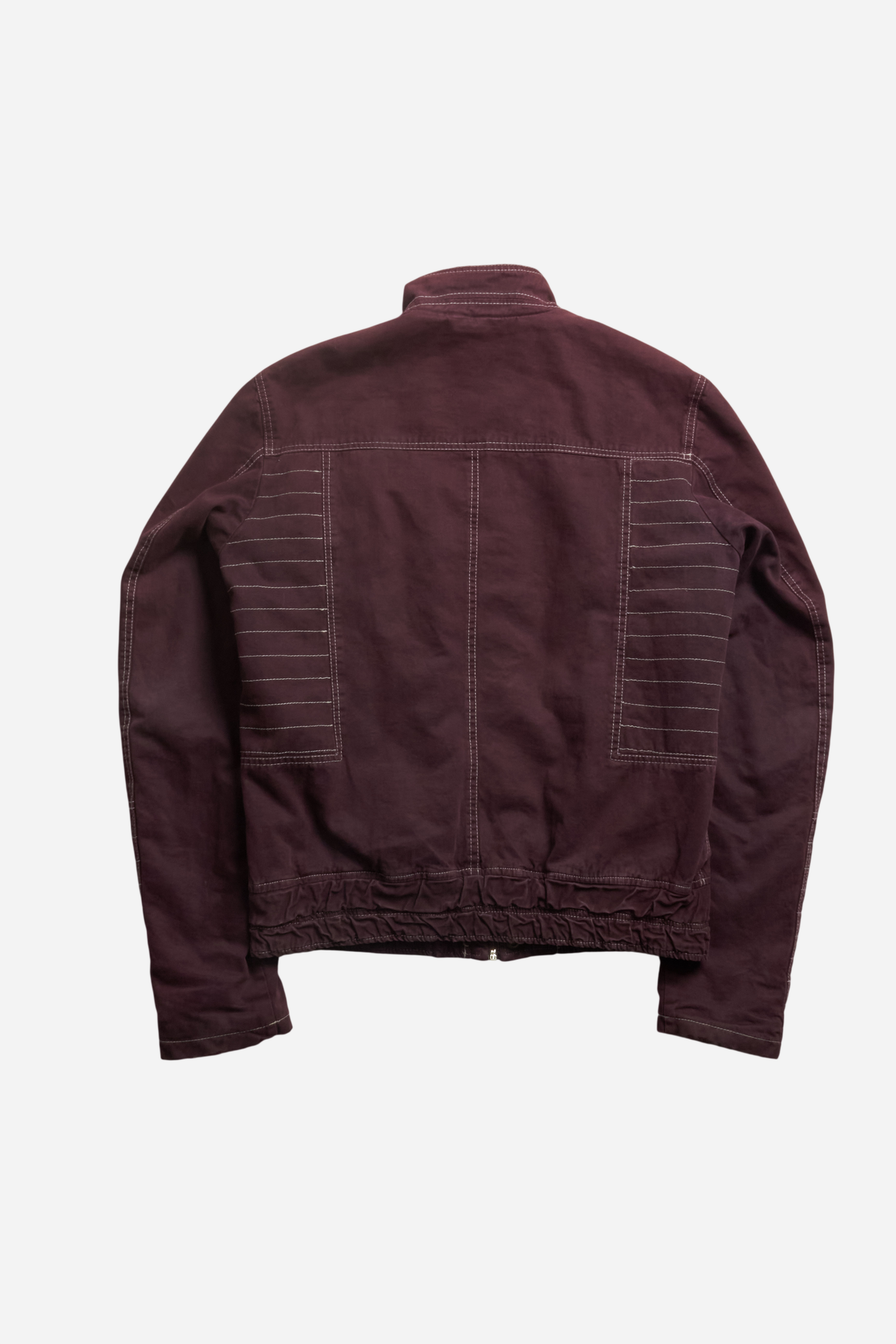 Cavalli Burgundy White Stitch Jacket