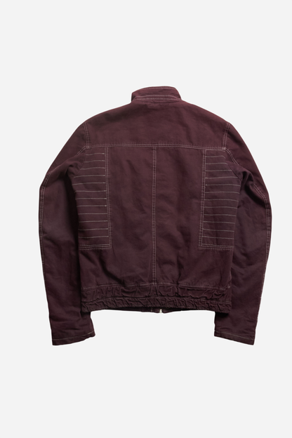 Cavalli Burgundy White Stitch Jacket