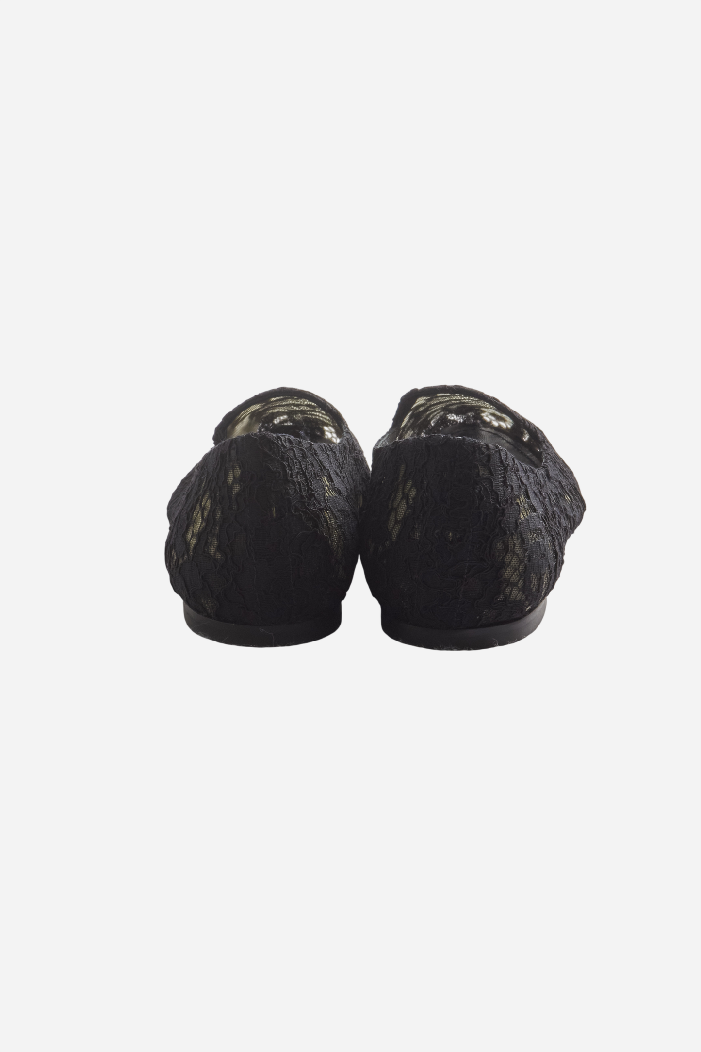 Dolce &amp; Gabbana Black Lace Ballerinas