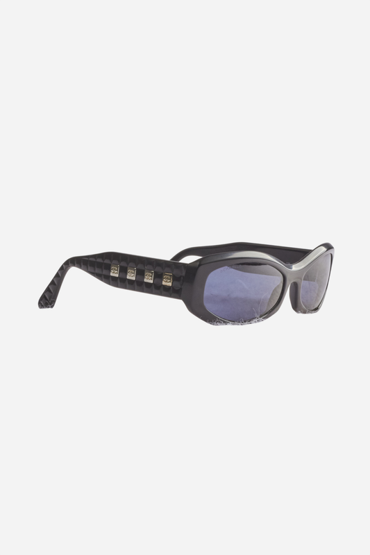 Chanel Black Blue Tinted Sunglasses