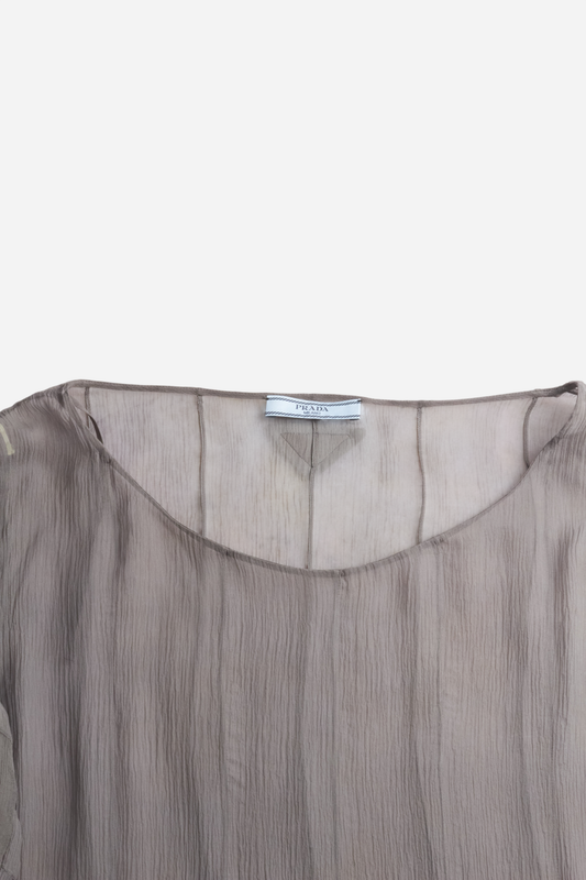 Prada Grey Sheer Top
