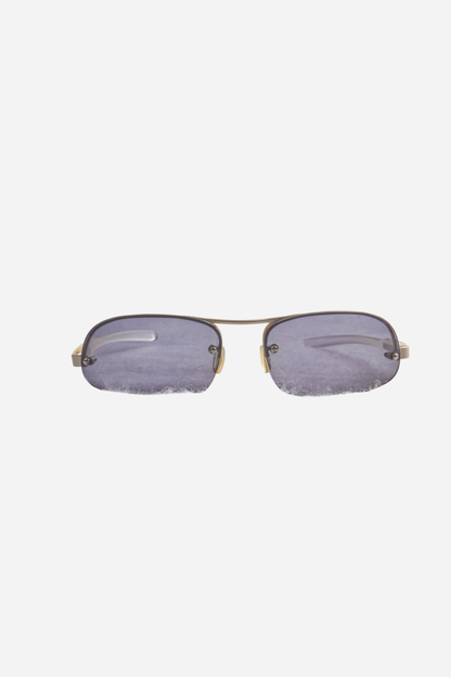 Prada Silver Smoked Glass Sunglasses