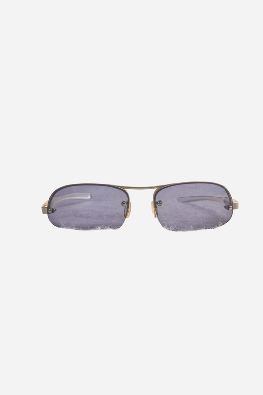 Prada Silver Smoked Glass Sunglasses