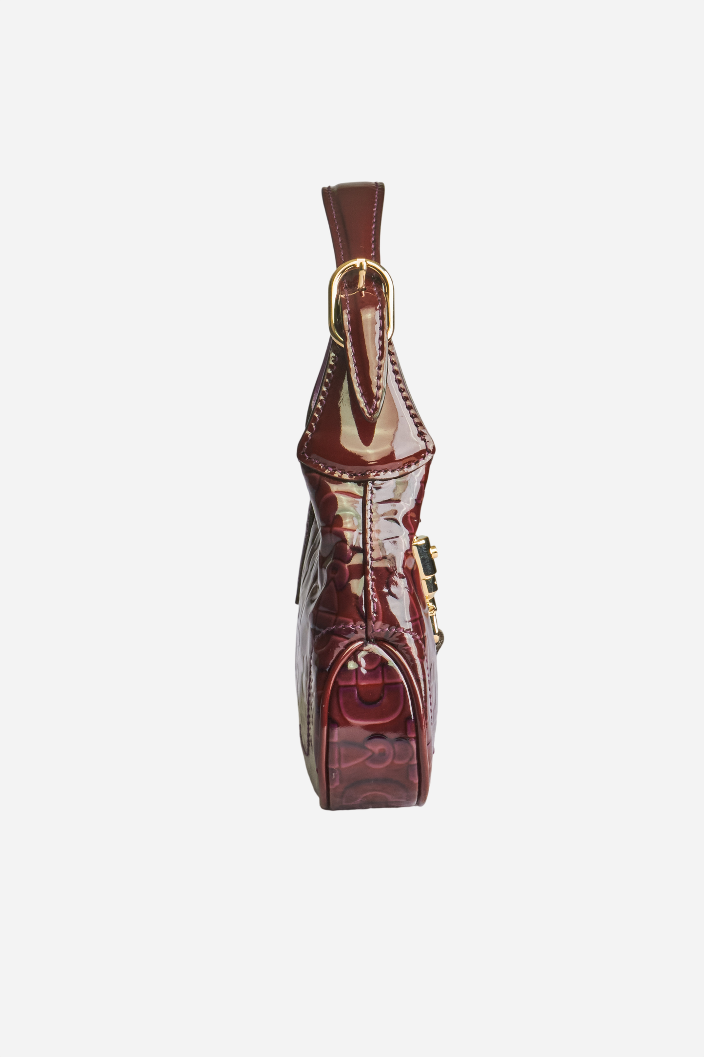 Gucci Burgundy Horsebit Print Mini Jackie Bag