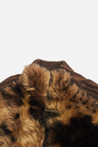 Roberto Cavalli Brown Fur Zipup