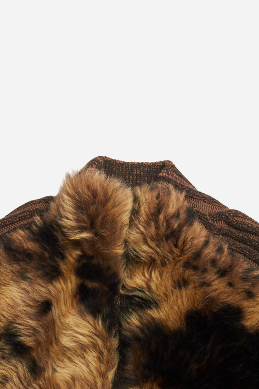 Roberto Cavalli Brown Fur Zipup