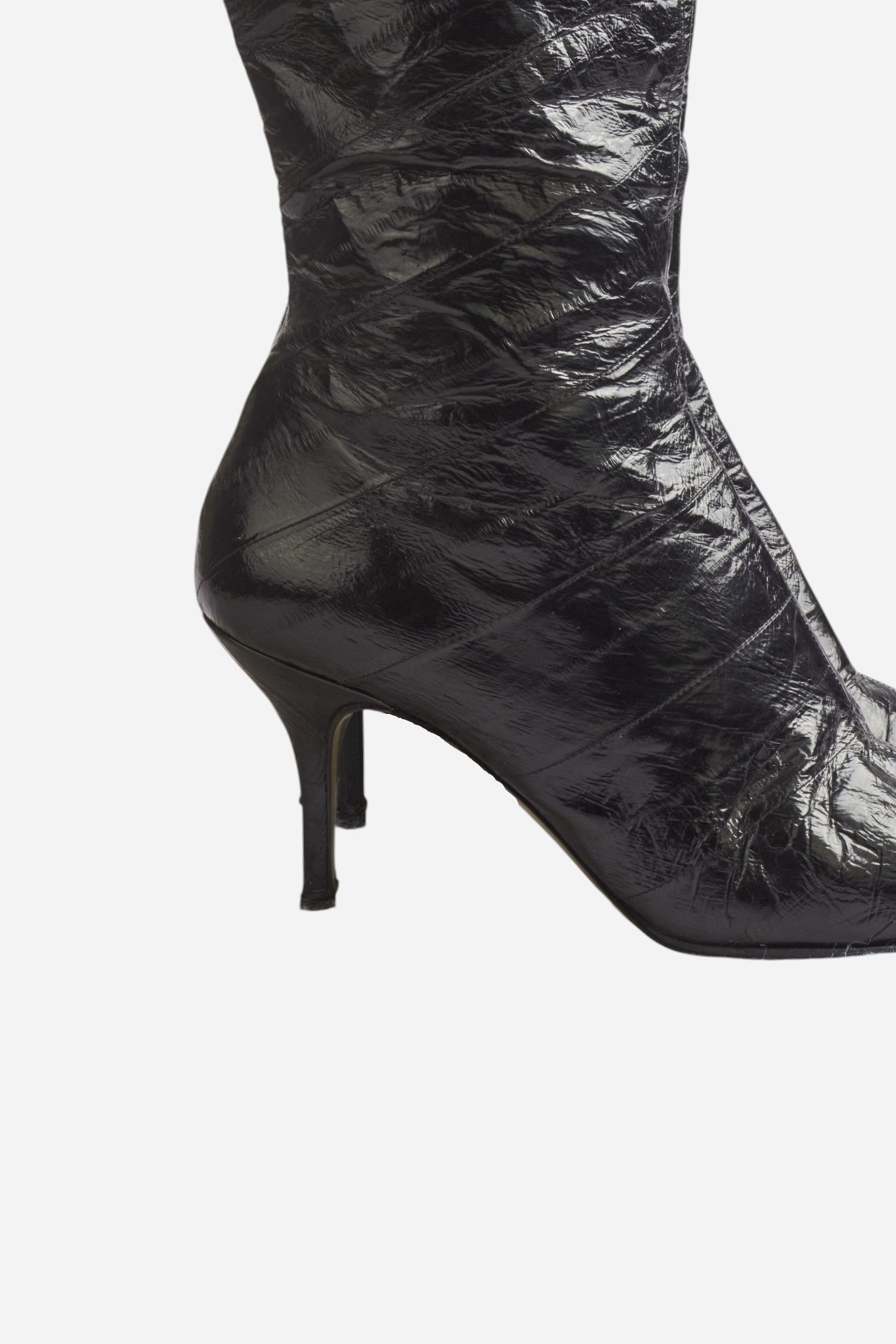 Dolce & Gabbana Black Eel Leather Boots