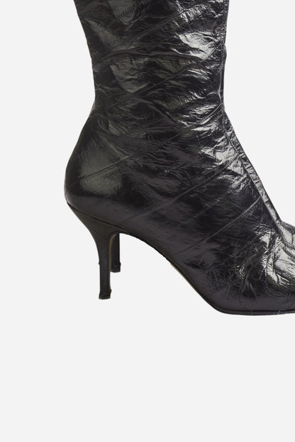 Dolce & Gabbana Black Eel Leather Boots