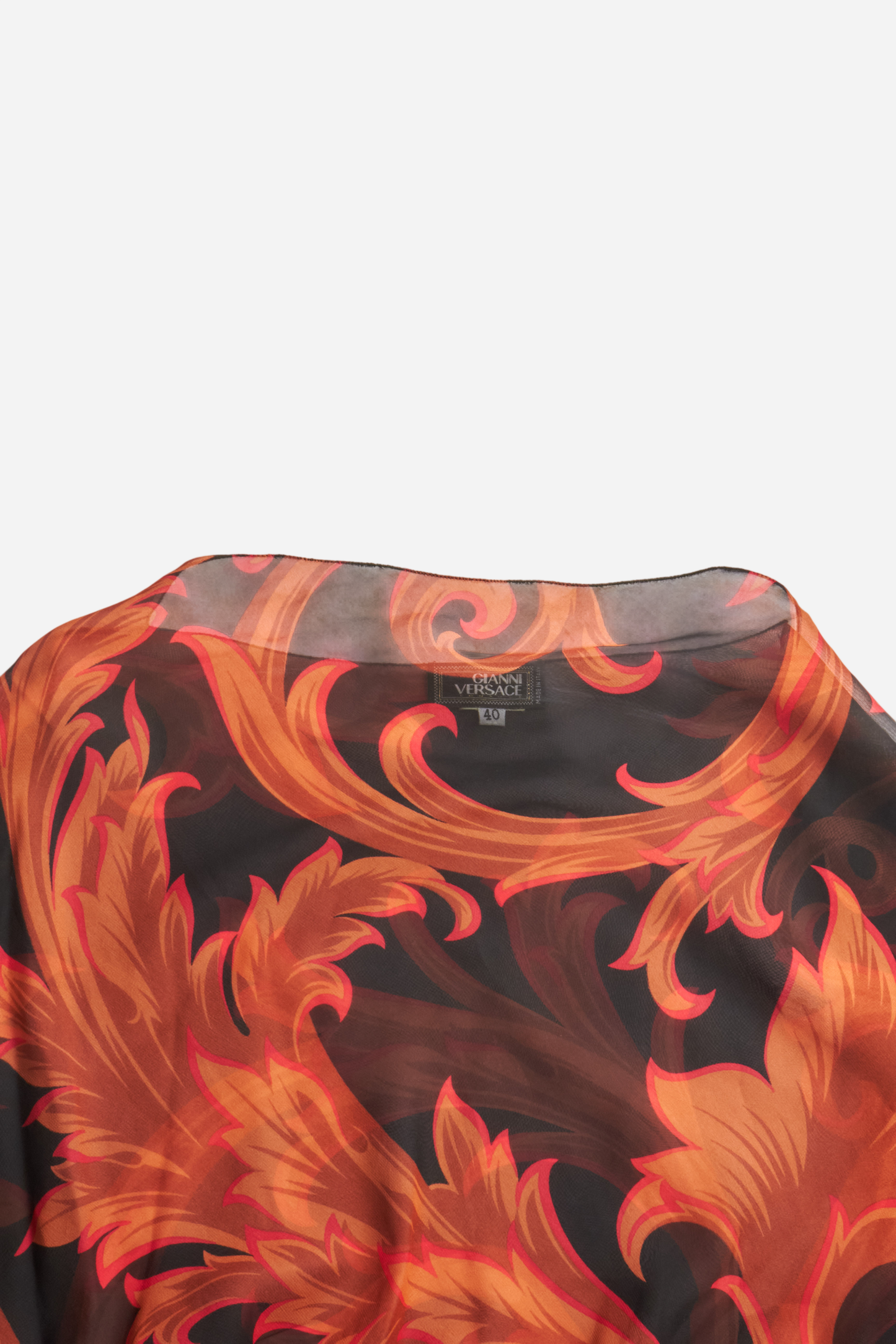 Gianni Versace Silk Baroque Top
