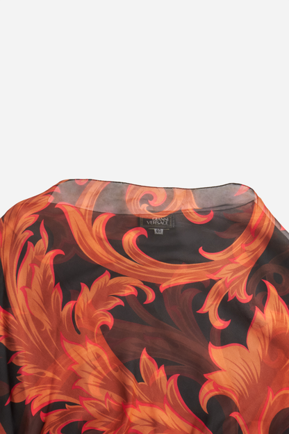 Gianni Versace Silk Baroque Top