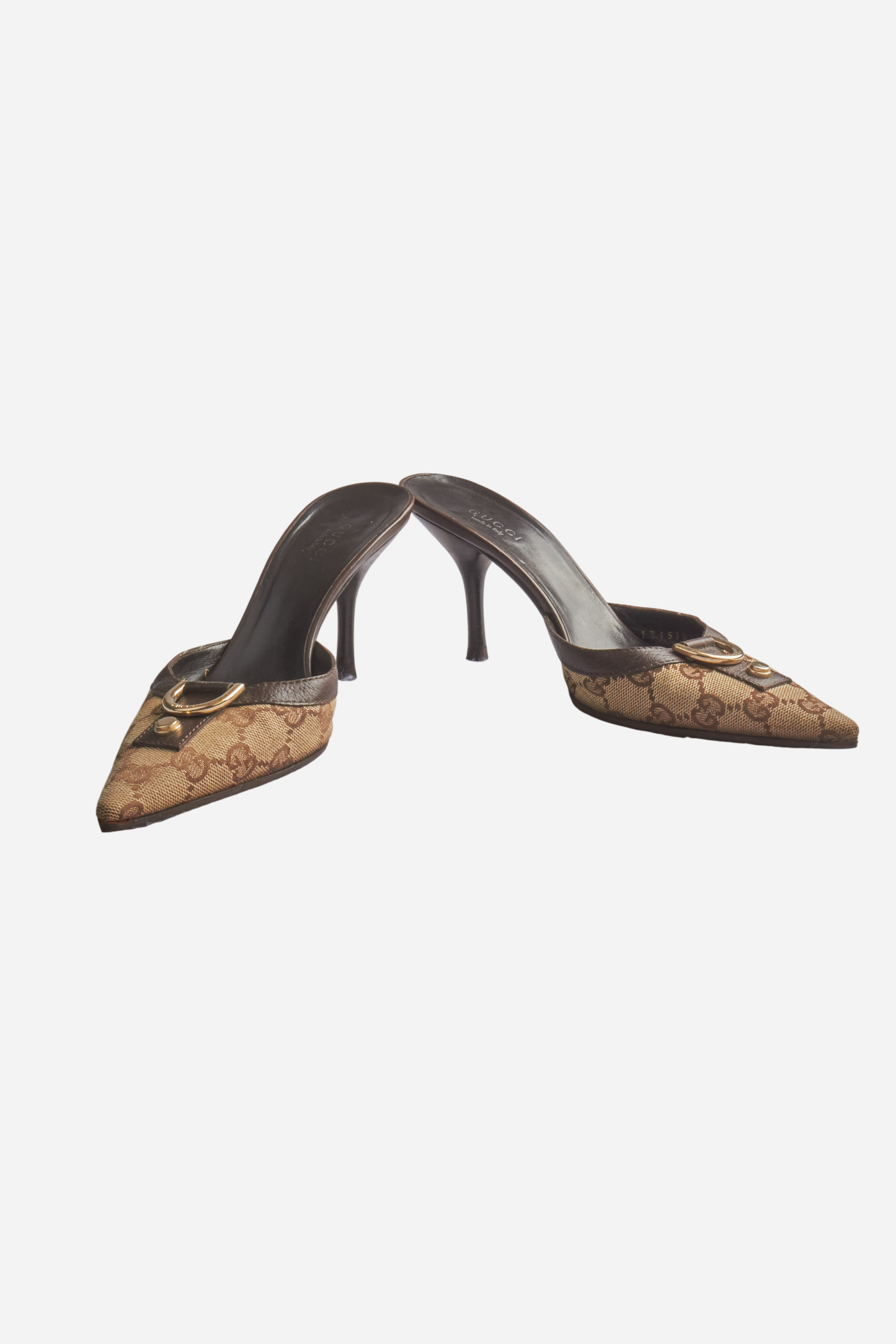 Gucci Beige Monogram Abbey Heels